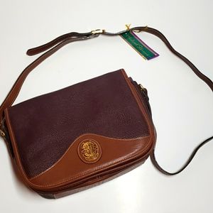 Vintage Michael Stevens Crossbody Purse Brown Tan 90s 80s NWT